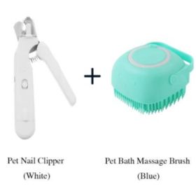 2 In 1 Pet Nail Clippers With Led Light Dog Cat Special Blood Line Scissors Multifunction Animals Paw Nail Trimmer Pet Supplies (Option: Set11)