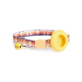 For Airtag Tracker Protective Case Cat Dog Collar (Color: Orange Storm, Type: Pet Supplies)